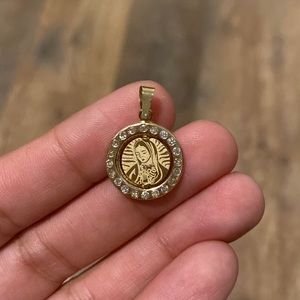 14K Gold Double Sided Pendant